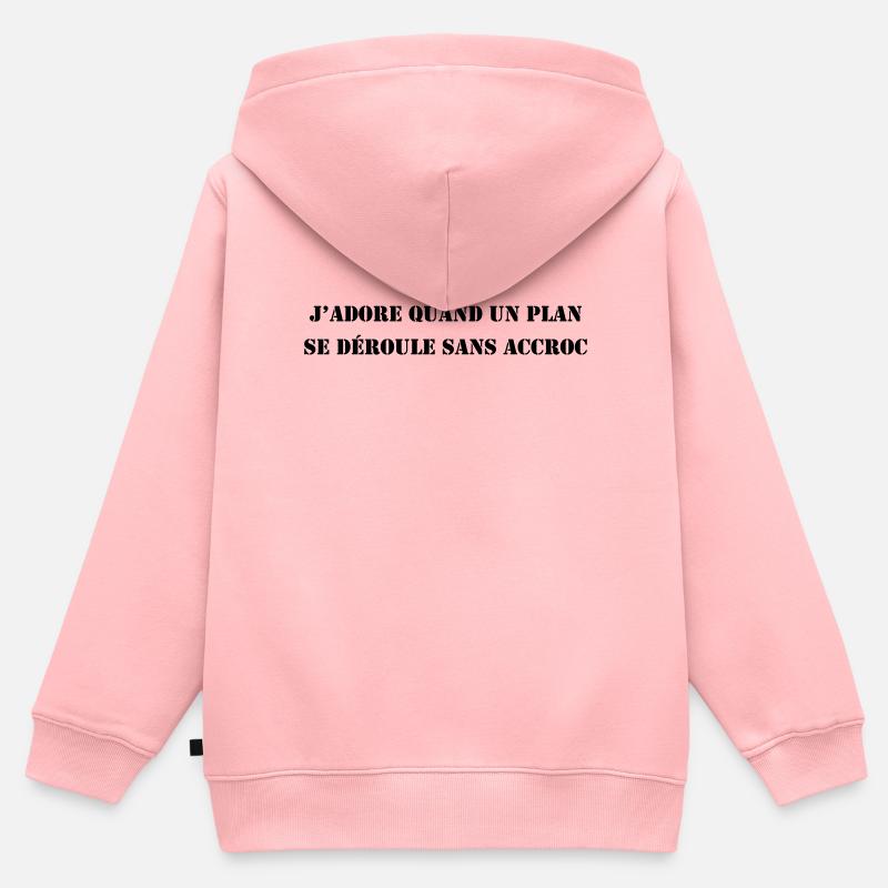Se Déroule Sans Accroc / Agence Tous Risques - Sweat Premium à capuche zippé enfant bio - rose