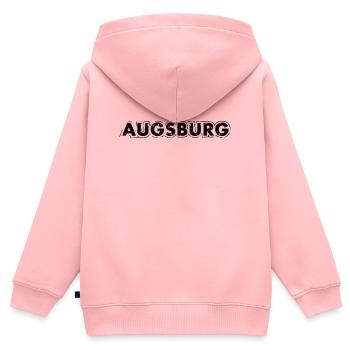 Augsburg - Kinder Premium Organic Zip Hoodie - Rosa - Hinten - AI Model Kid Female (0cm)