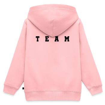 Team - Kids Premium Organic Zip-up Hoodie - rose - Back - AI Model Kid Female (0cm)