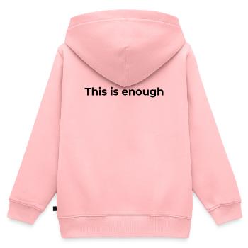 Affirmation Gift | Das ist genug - Kinder Premium Organic Zip Hoodie - Rosa - Hinten - AI Model Kid Female (0cm)