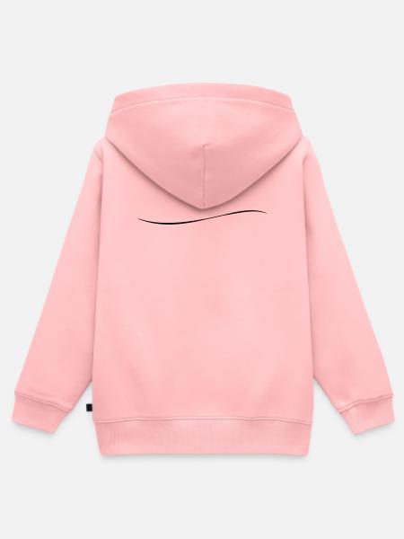 Coup d’art coup de pinceau tiret fissure ligne - Premium børne zip-hættetrøje økologisk - rosa