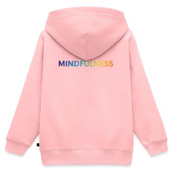 Mindfulness - Kids Premium Organic Zip-up Hoodie - rose - Back - AI Model Kid Female (0cm)