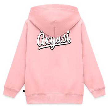 Ägsgüsi - Schweizerdeutsch - Dialekt - Schweiz - Kinder Premium Organic Zip Hoodie - Rosa - Hinten - AI Model Kid Female (0cm)