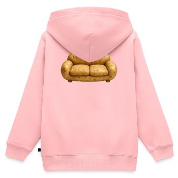 PATATE DE CANAPÉ - Sweat Premium à capuche zippé enfant bio - rose - Dos - AI Model Kid Female (0cm)