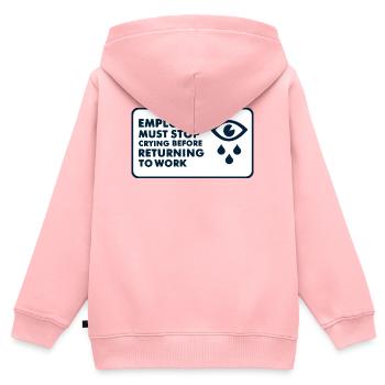 Lustiger Mitarbeiter HR Mitarbeiter Manager Männer Frauen - Kinder Premium Organic Zip Hoodie - Rosa - Hinten - AI Model Kid Female (0cm)