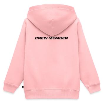 membre d’équipage - Sweat Premium à capuche zippé enfant bio - rose - Dos - AI Model Kid Female (0cm)
