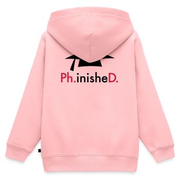 promotion 2541614 128284465 - Sweat Premium à capuche zippé enfant bio - rose - Dos - AI Model Kid Female (0cm)