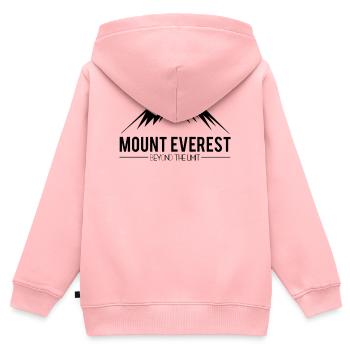 Mount Everest jenseits der Grenzen - Kinder Premium Organic Zip Hoodie - Rosa - Hinten - AI Model Kid Female (0cm)