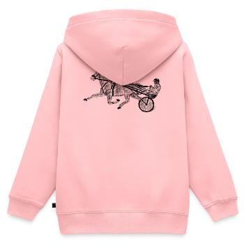 trotter - Sweat Premium à capuche zippé enfant bio - rose - Dos - AI Model Kid Female (0cm)