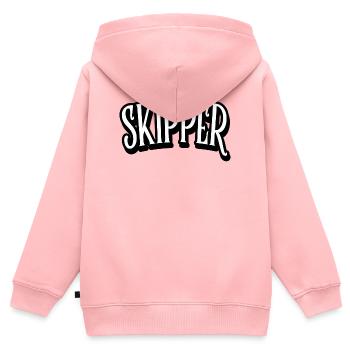 Skipper Shirt Voile - Sweat Premium à capuche zippé enfant bio - rose - Dos - AI Model Kid Female (0cm)