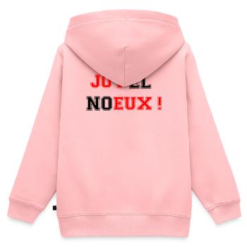 Joyeux Noël inversé - Sweat Premium à capuche zippé enfant bio - rose - Dos - AI Model Kid Female (0cm)