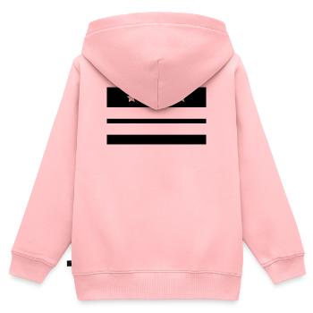 Drapeau de Washington - Sweat Premium à capuche zippé enfant bio - rose - Dos - AI Model Kid Female (0cm)