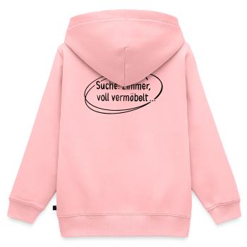 Salle de fouille, complètement amoché - Sweat Premium à capuche zippé enfant bio - rose - Dos - AI Model Kid Female (0cm)