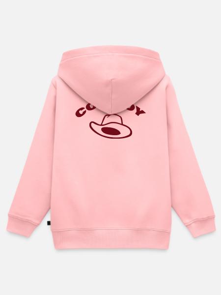 COWBOY - Kinder Premium Organic Zip Hoodie - Rosa