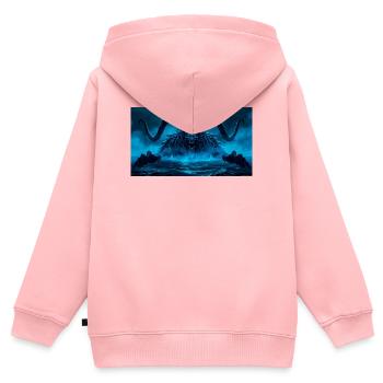 Beowulf Grendel's Mother Rises from the Dark Lake  - Kids Premium Organic Zip-up Hoodie - rose - Back - AI Model Kid Female (0cm)