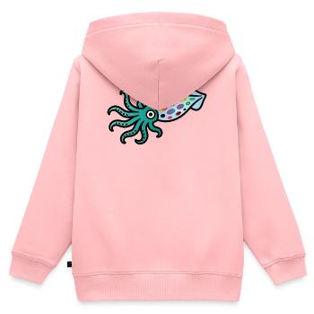 Colorful Squid | Maritime art motif - Kids Premium Organic Zip-up Hoodie - rose - Back - AI Model Kid Female (0cm)