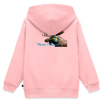 Meine Therapie Schwedenmoose - Kinder Premium Organic Zip Hoodie - Rosa - Hinten - AI Model Kid Female (0cm)