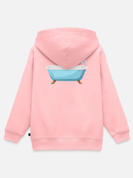 Badewanne - Kinder Premium Organic Zip Hoodie - Rosa
