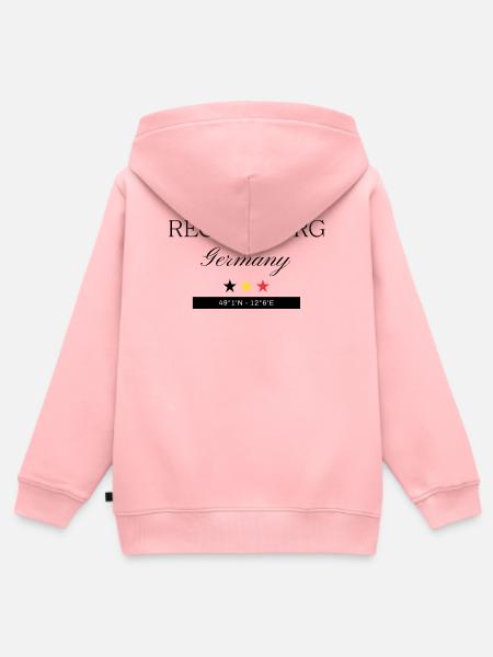 Regensburg Deutschland Souvenir – Reise - Kinder Premium Organic Zip Hoodie - Rosa
