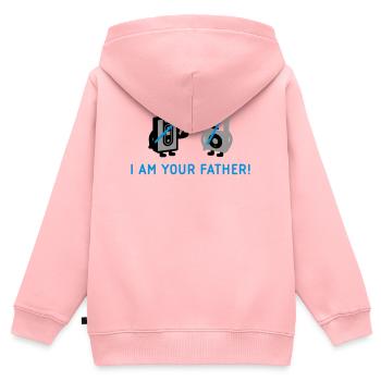 vs pod - Kinder Premium Organic Zip Hoodie - Rosa - Hinten - AI Model Kid Female (0cm)