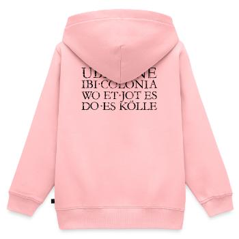UBI BENE IBI COLONIA - Kölsch Köln Design - Kinder Premium Organic Zip Hoodie - Rosa - Hinten - AI Model Kid Female (0cm)