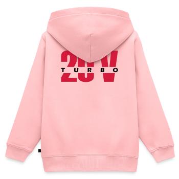 20V Turbo - Kinder Premium Organic Zip Hoodie - Rosa - Hinten - AI Model Kid Female (0cm)