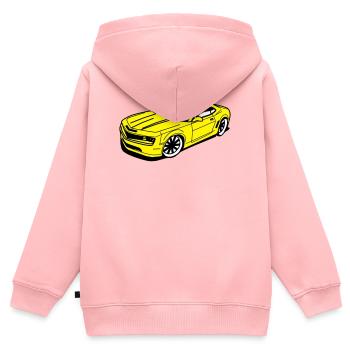 Camaro - Sweat Premium à capuche zippé enfant bio - rose - Dos - AI Model Kid Female (0cm)