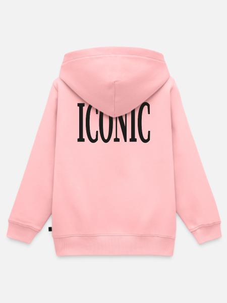 ICONIC - Kinder Premium Organic Zip Hoodie - Rosa