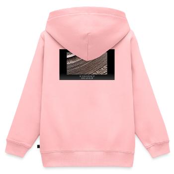 Vinyl Fan - Kinder Premium Organic Zip Hoodie - Rosa - Hinten - AI Model Kid Female (0cm)