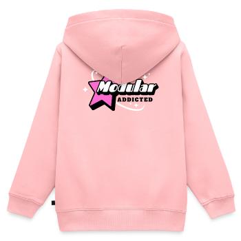 Modular Addicted Synthesizer - Kids Premium Organic Zip-up Hoodie - rose - Back - AI Model Kid Female (0cm)
