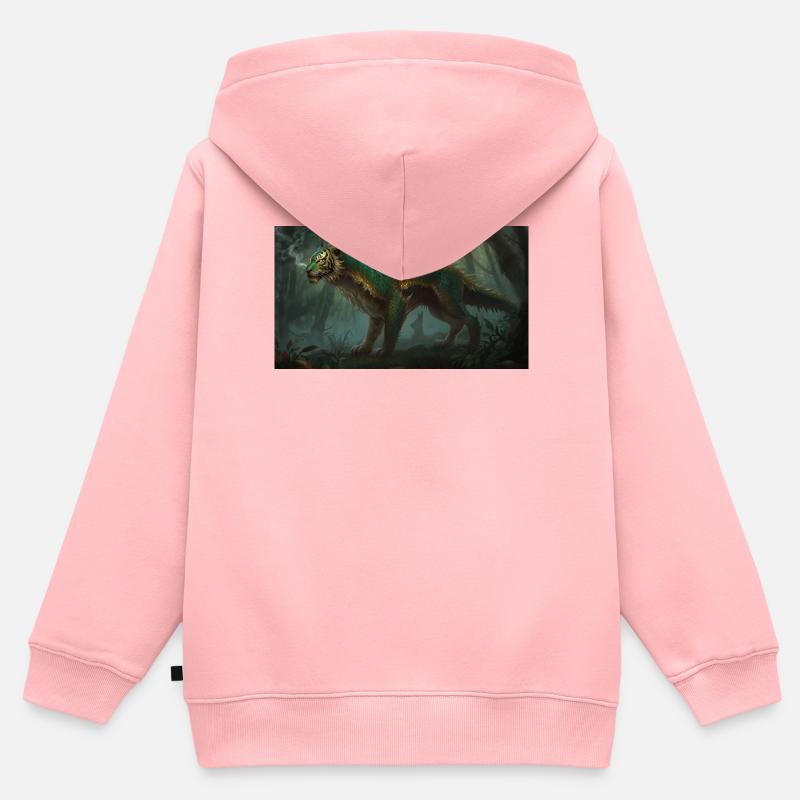 Dragontiger 2 - Sweat Premium à capuche zippé enfant bio - rose