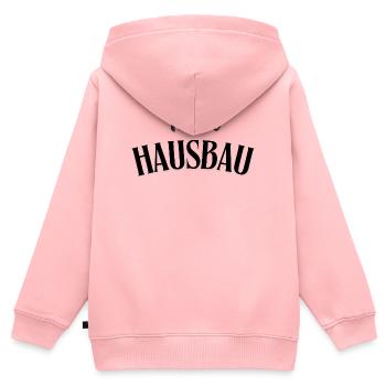 Team Hausbau - Kinder Premium Organic Zip Hoodie - Rosa - Hinten - AI Model Kid Female (0cm)