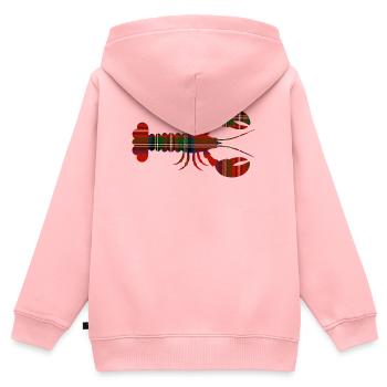 Tartan-Hummer - Kinder Premium Organic Zip Hoodie - Rosa - Hinten - AI Model Kid Female (0cm)