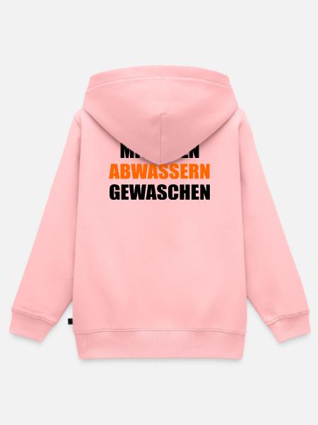 Ironisch Abwasser Wasser - Kinder Premium Organic Zip Hoodie - Rosa