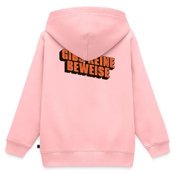 gibs keine beweise - Kinder Premium Organic Zip Hoodie - Rosa - Hinten - AI Model Kid Female (0cm)