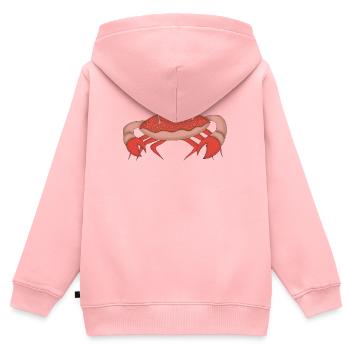 Crabby - Kinder Premium Organic Zip Hoodie - Rosa - Hinten - AI Model Kid Female (0cm)