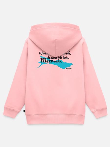 Bodensee - Kinder Premium Organic Zip Hoodie - Rosa