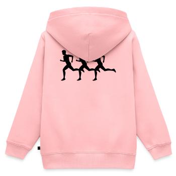racing - Kids Premium Organic Zip-up Hoodie - rose - Back - AI Model Kid Female (0cm)