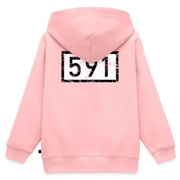 Rheinkilometer 591 - Koblenz am Rhein (Vintage) - Kinder Premium Organic Zip Hoodie - Rosa - Hinten - AI Model Kid Female (0cm)