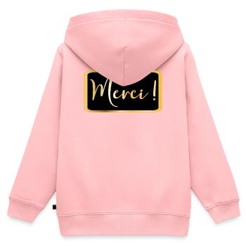 Danke - Danke AESTHETIC - Kinder Premium Organic Zip Hoodie - Rosa - Hinten - AI Model Kid Female (0cm)
