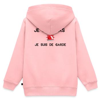 Feuerwehrmann - Kinder Premium Organic Zip Hoodie - Rosa - Hinten - AI Model Kid Female (0cm)