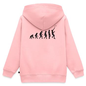 Tennis-Entwicklung - Kinder Premium Organic Zip Hoodie - Rosa - Hinten - AI Model Kid Female (0cm)