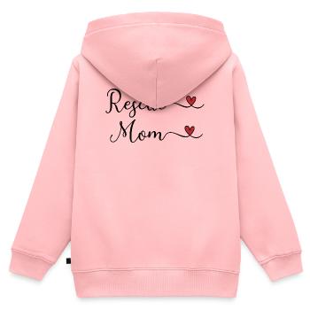 Tierschutz Mama - Kinder Premium Organic Zip Hoodie - Rosa - Hinten - AI Model Kid Female (0cm)