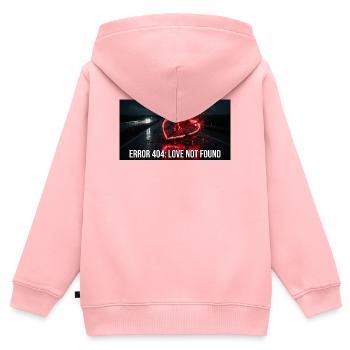 Erreur 404 Amour non trouvé Art cyberpunk - Sweat Premium à capuche zippé enfant bio - rose - Dos - AI Model Kid Female (0cm)