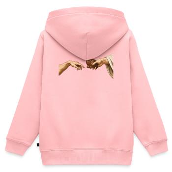 Ostern Die Schöpfung Schokoladenhase Lustige Oster - Kinder Premium Organic Zip Hoodie - Rosa - Hinten - AI Model Kid Female (0cm)