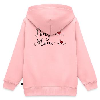 Pony Mama - Kinder Premium Organic Zip Hoodie - Rosa - Hinten - AI Model Kid Female (0cm)