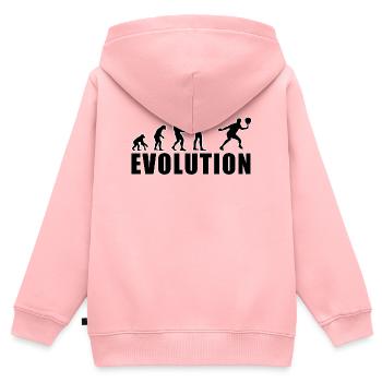 Evolution Padel Spieler Geschenk - Kinder Premium Organic Zip Hoodie - Rosa - Hinten - AI Model Kid Female (0cm)