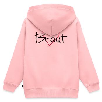 Braut Herz Junggesellinnenabschied - Kinder Premium Organic Zip Hoodie - Rosa - Hinten - AI Model Kid Female (0cm)