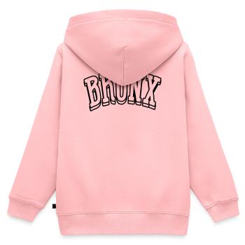 Chemise du Bronx - Sweat Premium à capuche zippé enfant bio - rose - Dos - AI Model Kid Female (0cm)