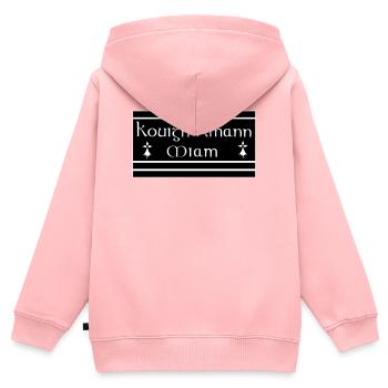 Kouign Amann - Kids Premium Organic Zip-up Hoodie - rose - Back - AI Model Kid Female (0cm)